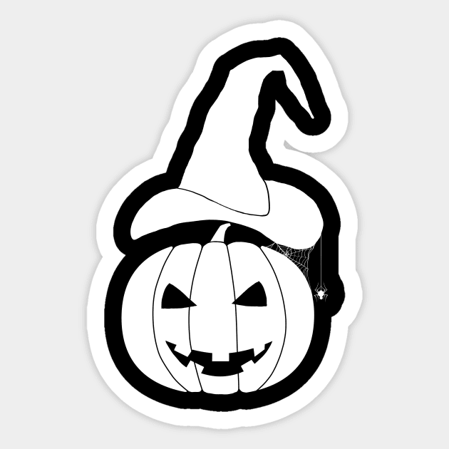 Witch Jack o lantern Sticker by Trashy_design